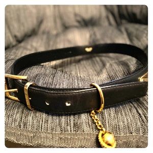 Celine 70 belt dark navy gold hardware hanging ⭐️